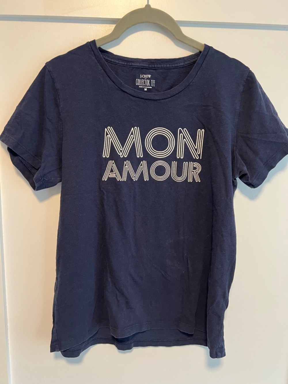 J. Crew Navy Collector Tee - Logo Print